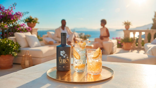 Gin tonic servito con ghiaccio abbondante e scorza di agrume, GIN NIRO